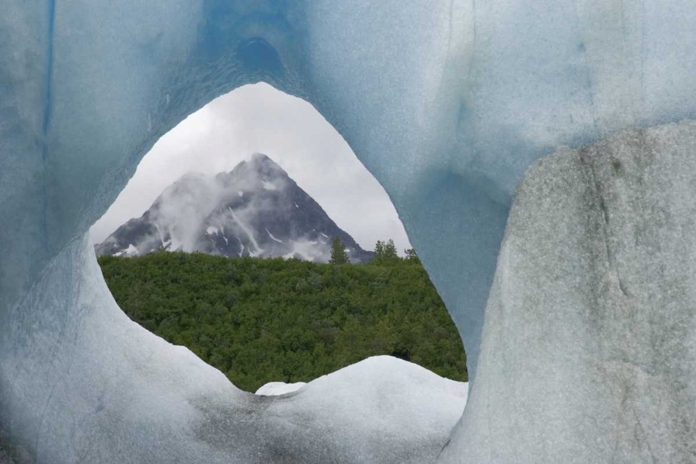 Alaska, Alsek Lake Mountain framed by iceberg art print by Don Paulson for $57.95 CAD