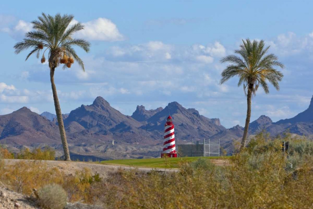 AZ, Lake Havasu City Lighthouse by golf course art print by Fred Lord for $57.95 CAD