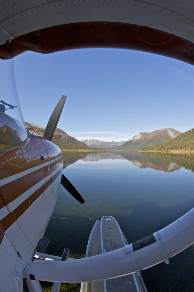 AK, Arctic NP Float plane parked on still waters art print by Josh Anon for $57.95 CAD