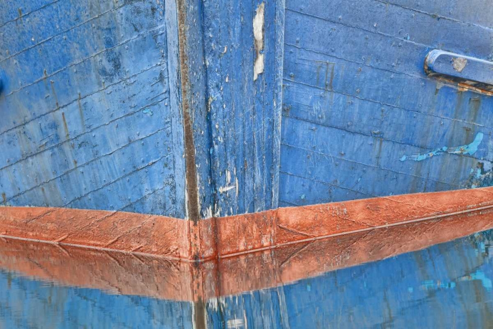 AK, Hoonah Fishing boat bow reflecting in water art print by Don Paulson for $57.95 CAD