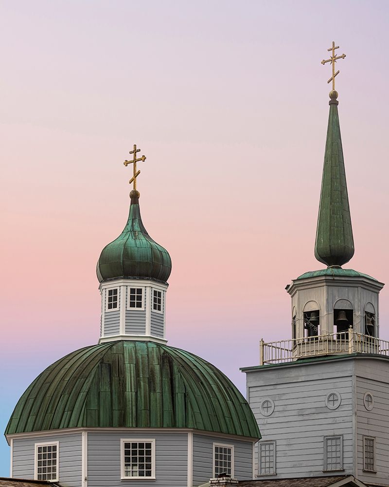 Alaska-Sitka Steeples of St Michaels Russian Orthodox Cathedral art print by Jaynes Gallery for $57.95 CAD