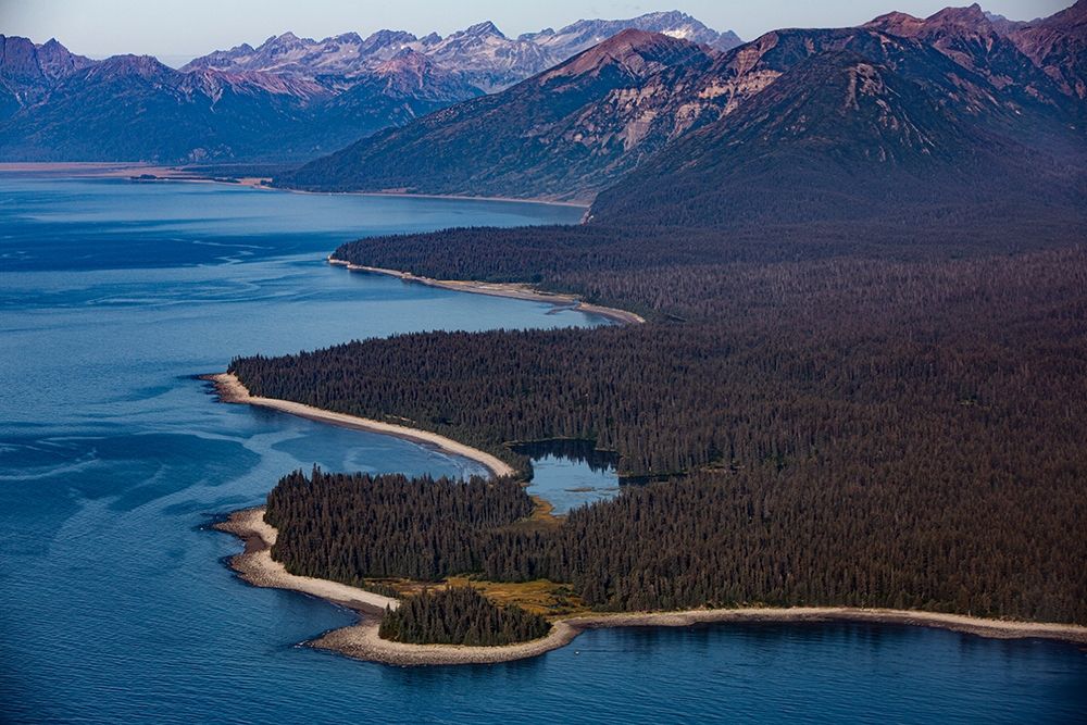 Lake Clark National Park and Preserve-Kachemak Bay-Alaska-aerial landscape and mountains art print by Jolly Sienda for $57.95 CAD