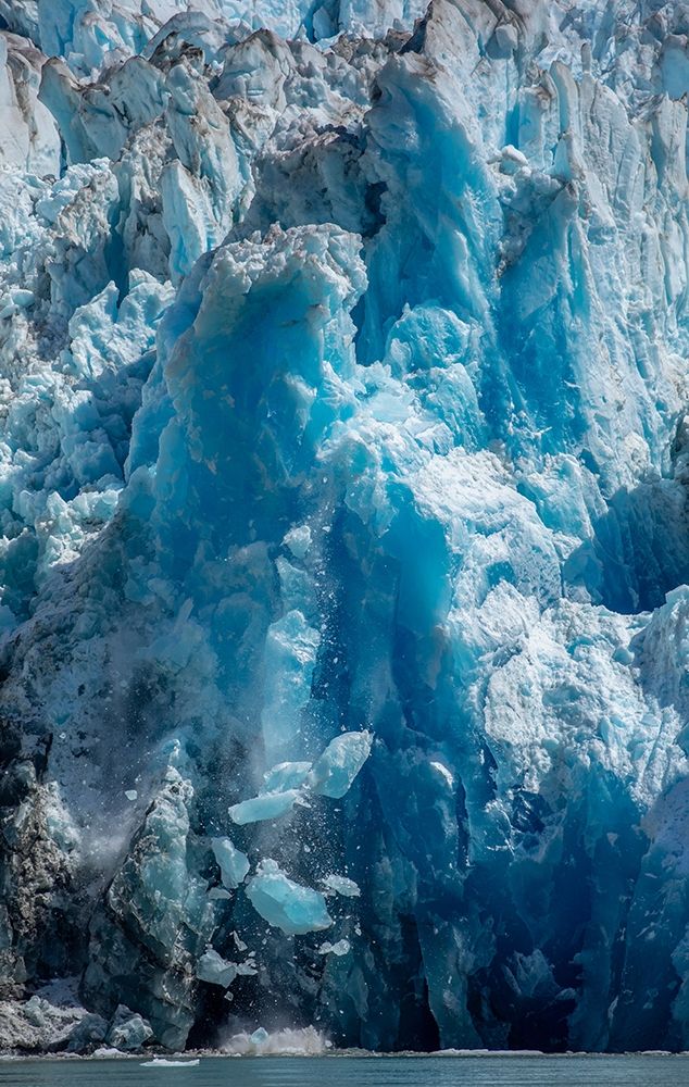 Alaska-Tracy Arm-Fords Terror Wilderness-Icebergs calving from blue ice face of South Sawyer Glacier art print by Paul Souders for $57.95 CAD