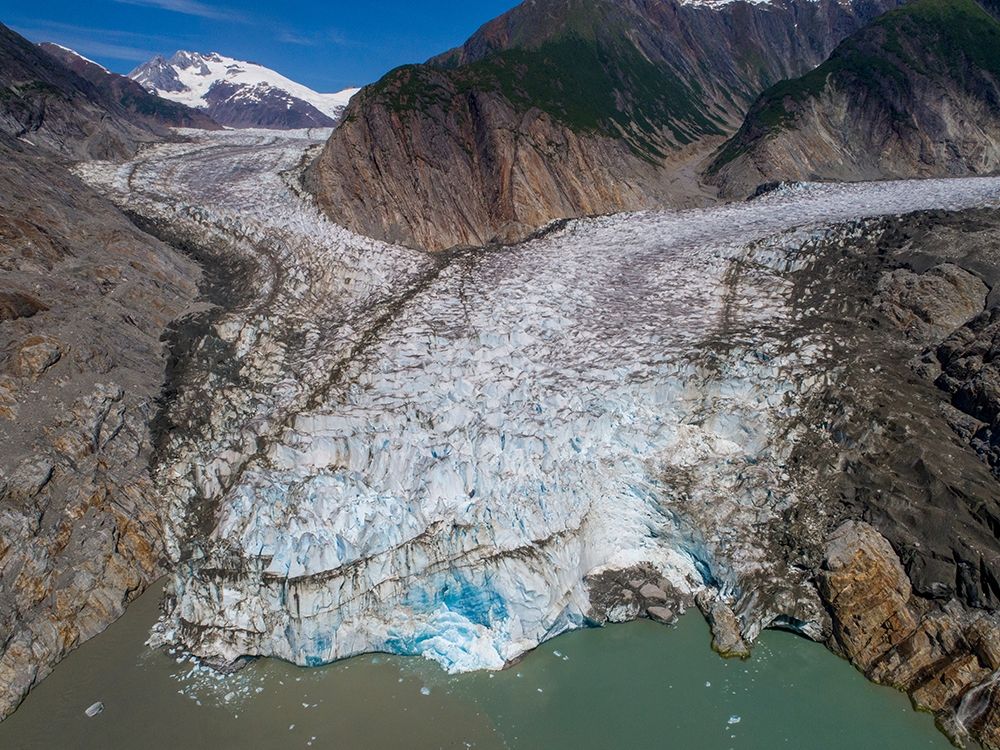 Alaska-Tracy Arm-Aerial view of Sawyer Glacier in Tracy Arm art print by Paul Souders for $57.95 CAD