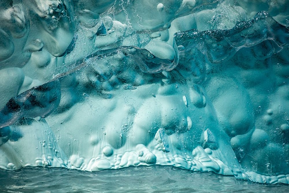 Alaska-Tracy Arm-Close-up of deep blue-green iceberg floating near face of South Sawyer Glacier art print by Paul Souders for $57.95 CAD