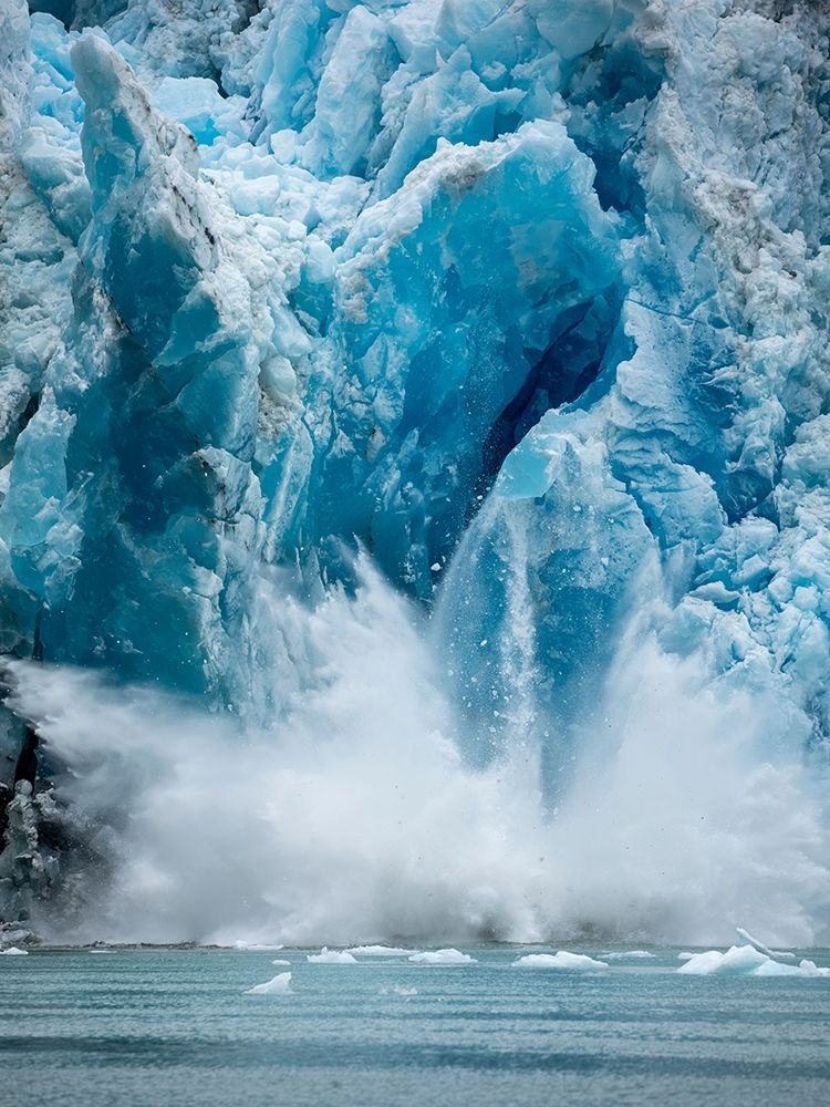 Alaska-Tracy Arm-Massive iceberg calving from face of South Sawyer Glacier in Tracy Arm art print by Paul Souders for $57.95 CAD