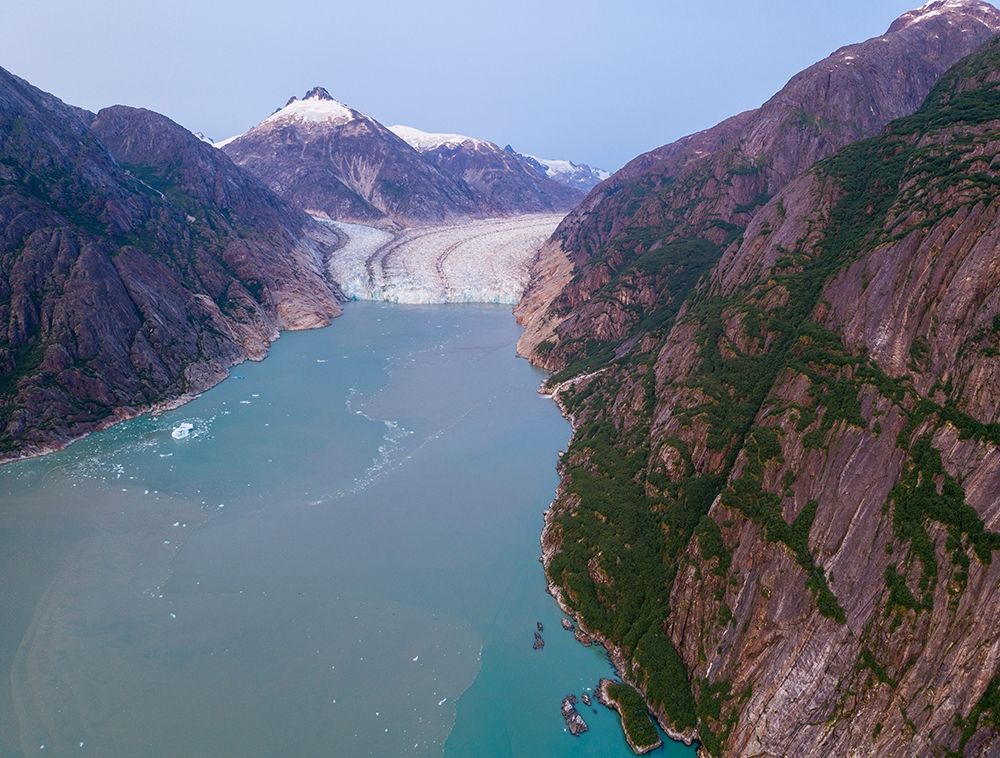 Alaska-Tracy Arm-Fords Terror Wilderness-Aerial view of Dawes Glacier at end of Endicott Arm art print by Paul Souders for $57.95 CAD