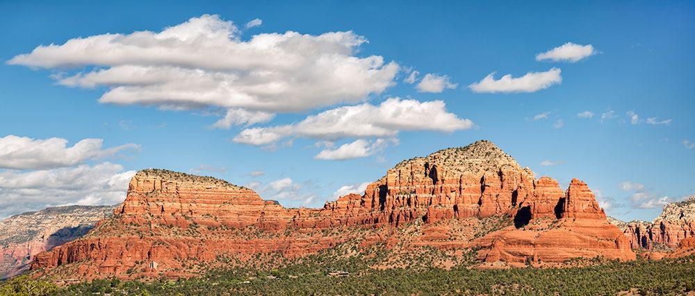 Arizona-Sedona-Panoramic view of Twin Buttes and The Nuns art print by Ann Collins for $57.95 CAD
