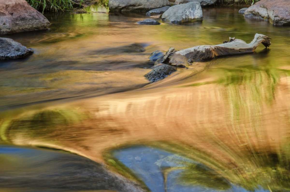 USA, Arizona, Sedona Autumn reflections on water art print by Jay OBrien for $57.95 CAD