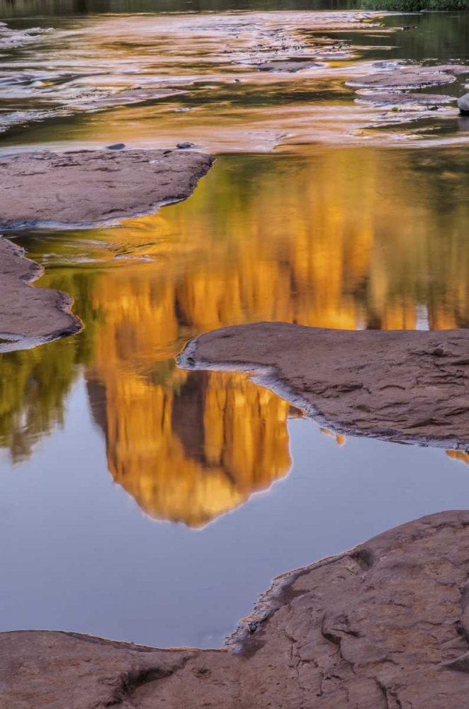 Arizona, Sedona Cathedral Rock reflects in creek art print by Jay OBrien for $57.95 CAD