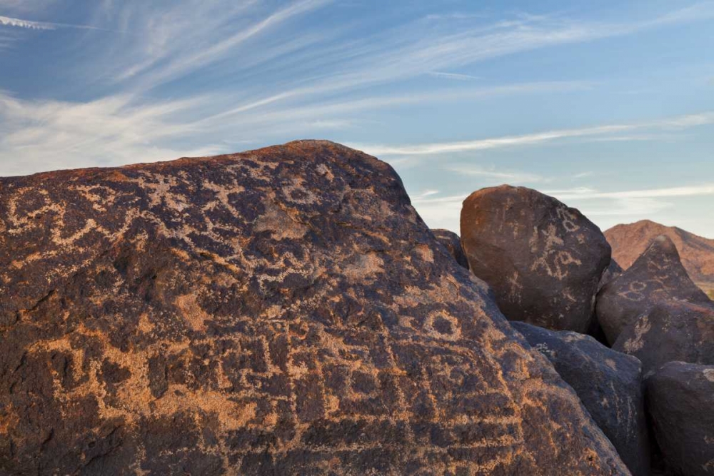 AZ, Gila Bend Petroglyphs on boulders art print by Don Paulson for $57.95 CAD