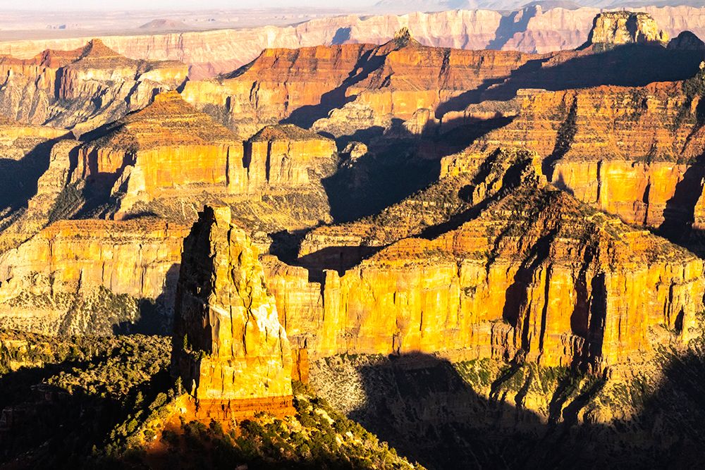 USA-Arizona-Grand Canyon NP Overview with pinnacle and cliffs from North Rim of Point Imperial art print by Jaynes Gallery for $57.95 CAD