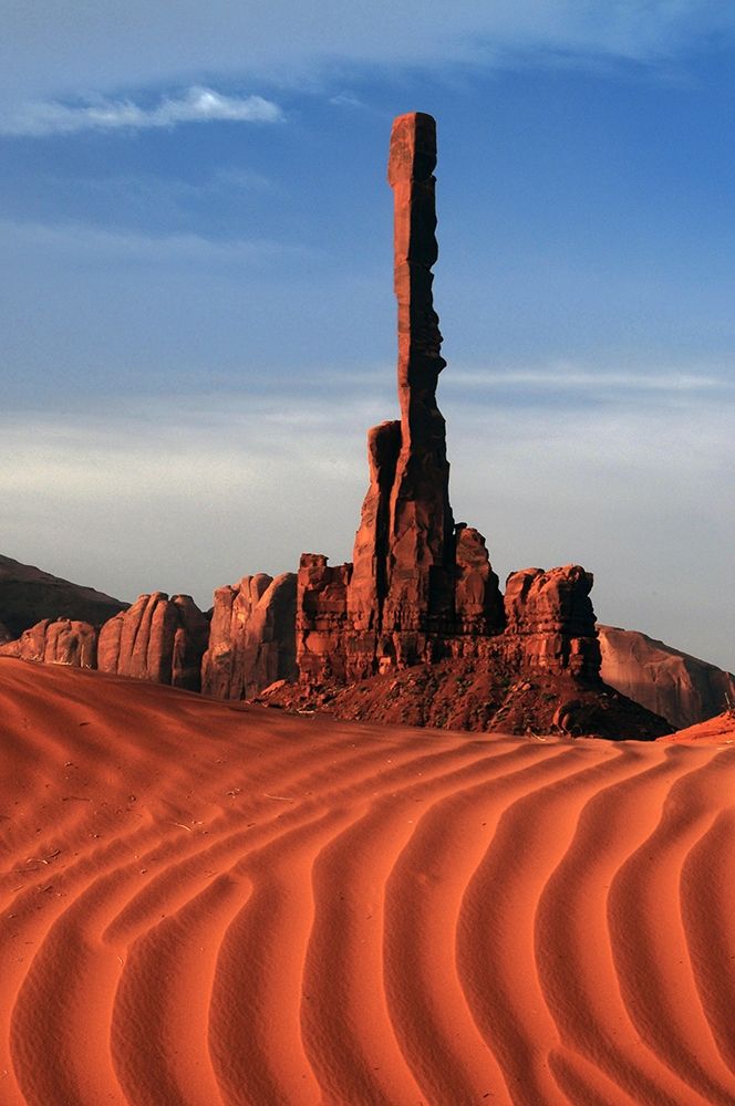 Totem pole-sand ripples-Monument Valley-Arizona-USA art print by Michel Hersen for $57.95 CAD