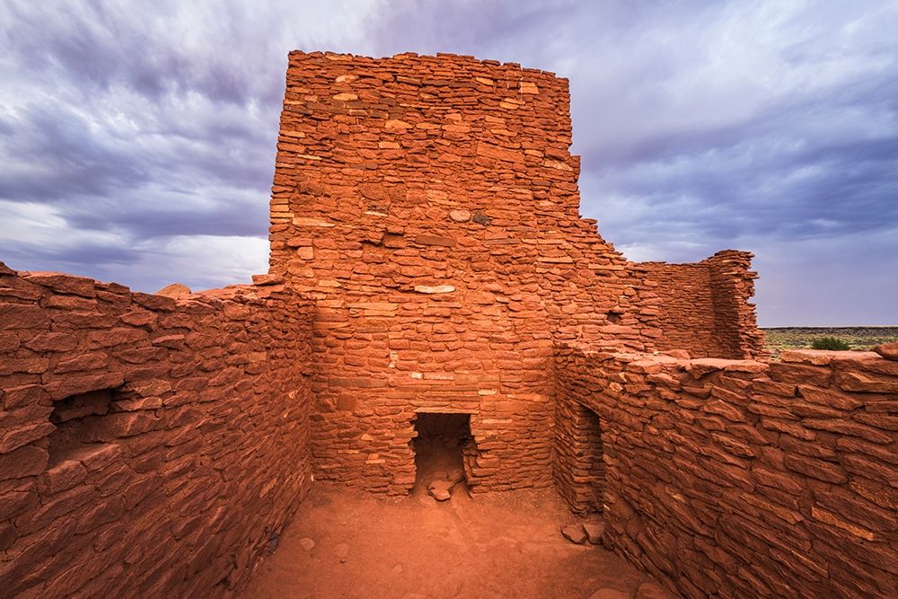 Approaching storm over Wukoki Ruin-Wupatki National Monument-Arizona art print by Russ Bishop for $57.95 CAD