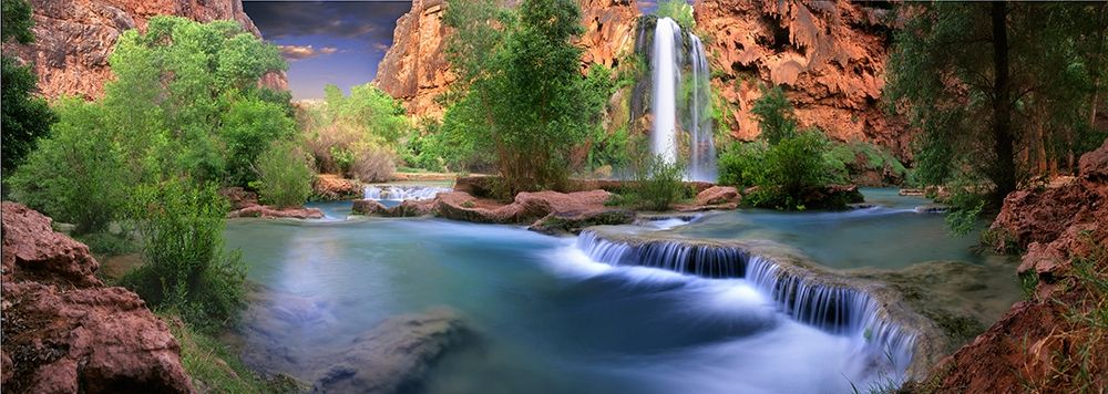 Havasu Falls at the bottom of the Grand Canyon in Arizona art print by Steve Mohlenkamp for $57.95 CAD