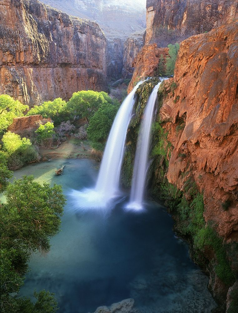 Havasu Falls at the bottom of the Grand Canyon in Arizona art print by Steve Mohlenkamp for $57.95 CAD