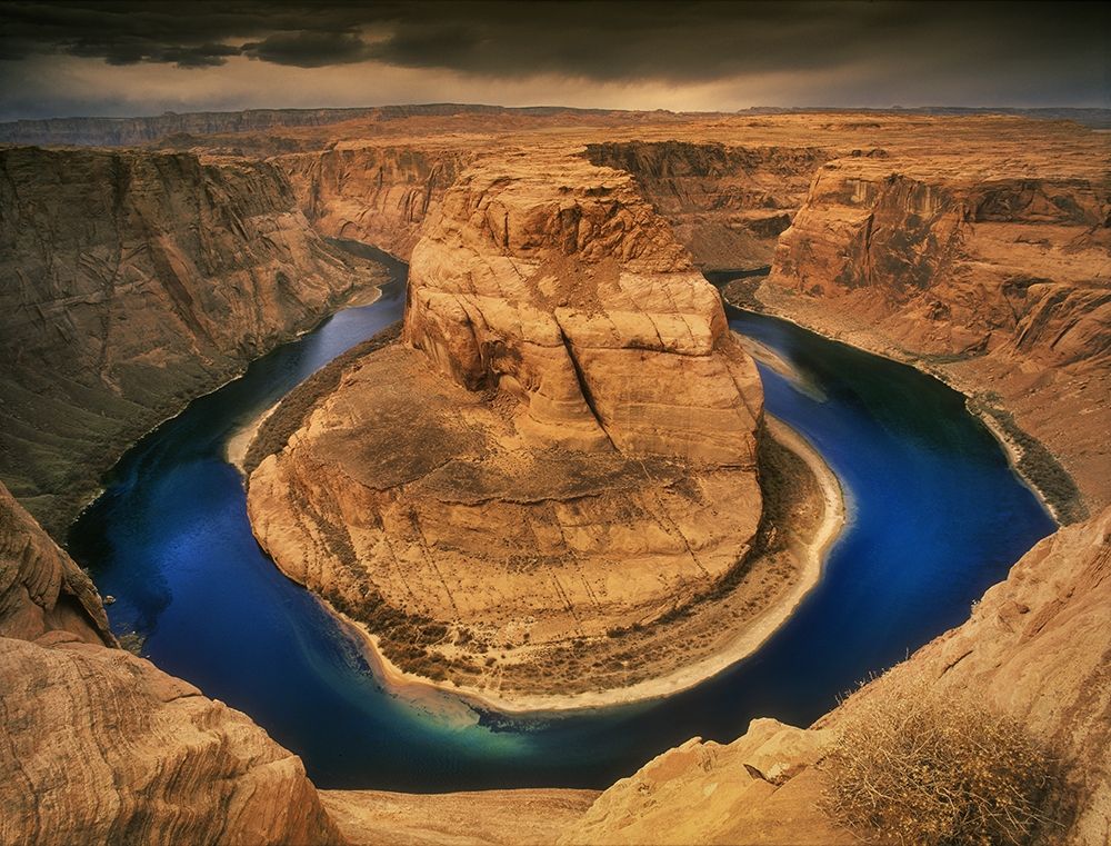 Horseshoe bend of Colorado River in marble canyon on its way to the Grand Canyon art print by Steve Mohlenkamp for $57.95 CAD