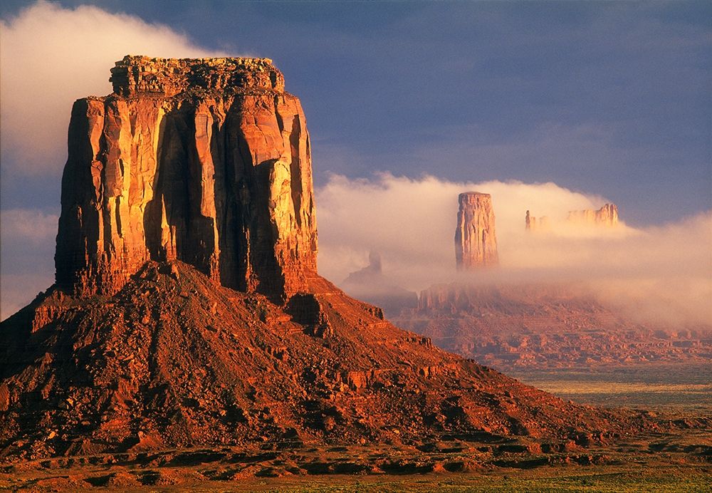 Clouds dance in the buttes in Monument Valley-on the Arizona-Utah border art print by Steve Mohlenkamp for $57.95 CAD