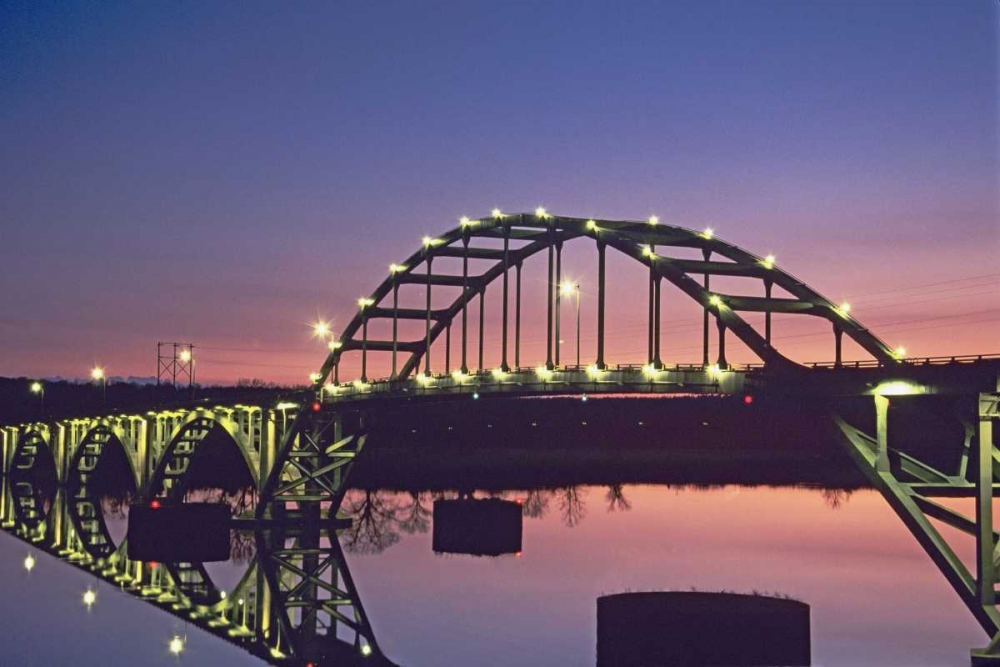 Arkansas, Ozark Ozark Bridge over Arkansas River art print by Dennis Flaherty for $57.95 CAD