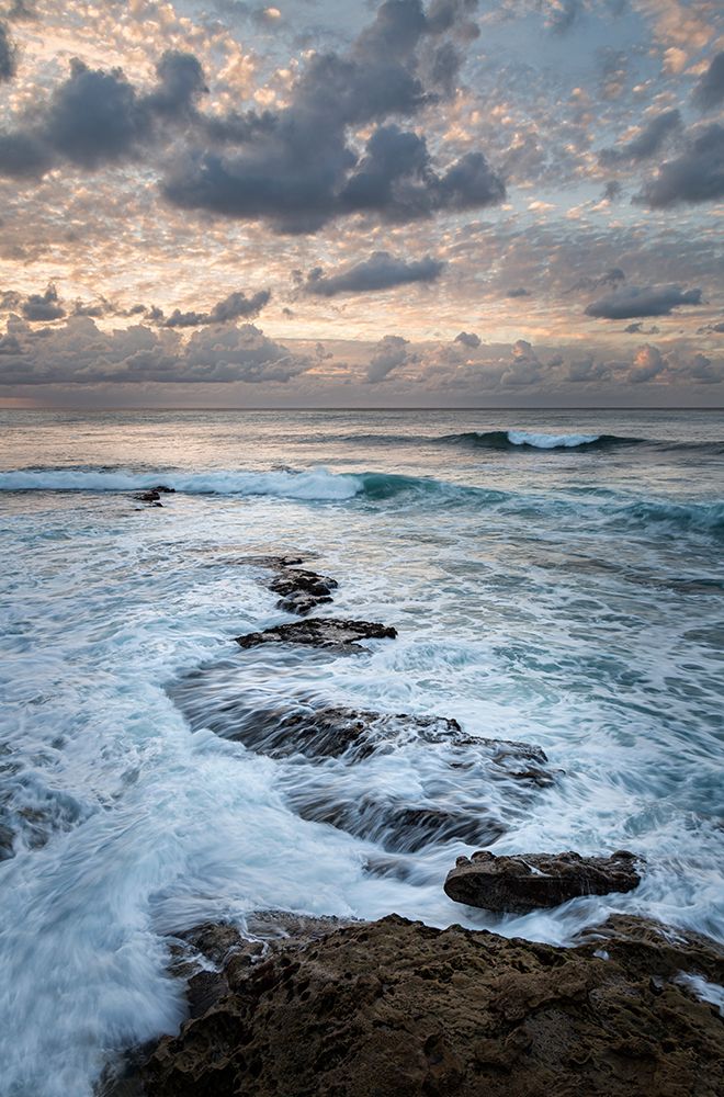 USA-California-La Jolla Ocean waves and rocks at dusk art print by Ann Collins for $57.95 CAD