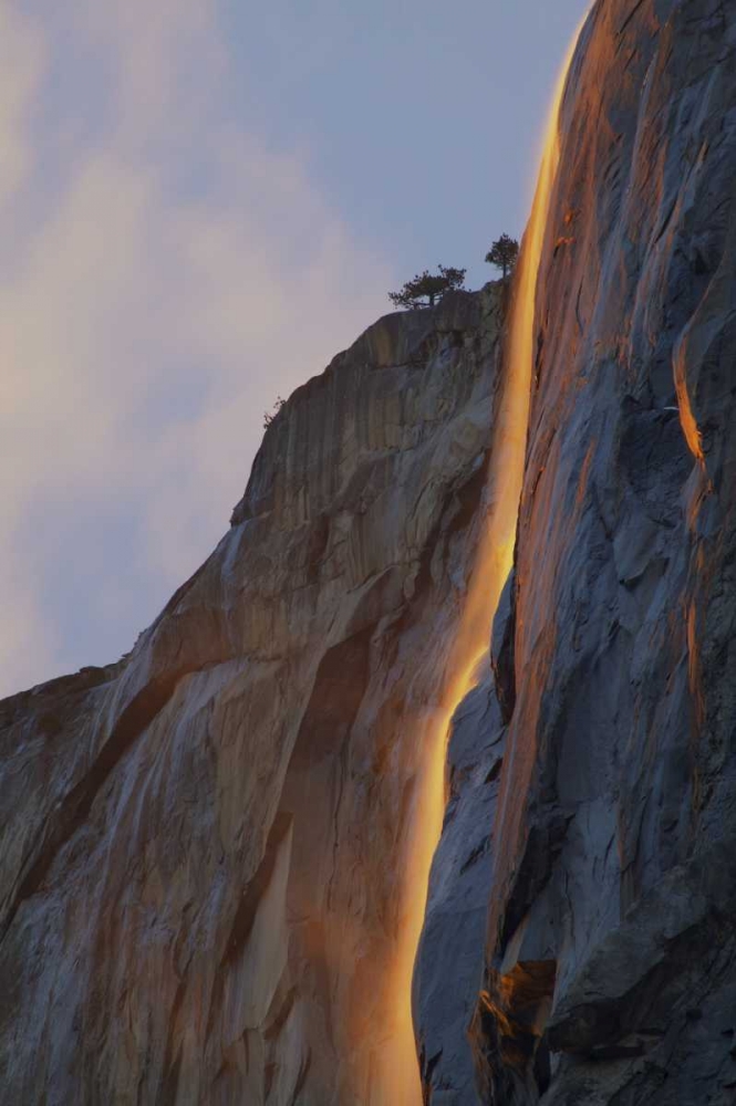 CA, Yosemite Light reflects off Horsetail Falls art print by Josh Anon for $57.95 CAD