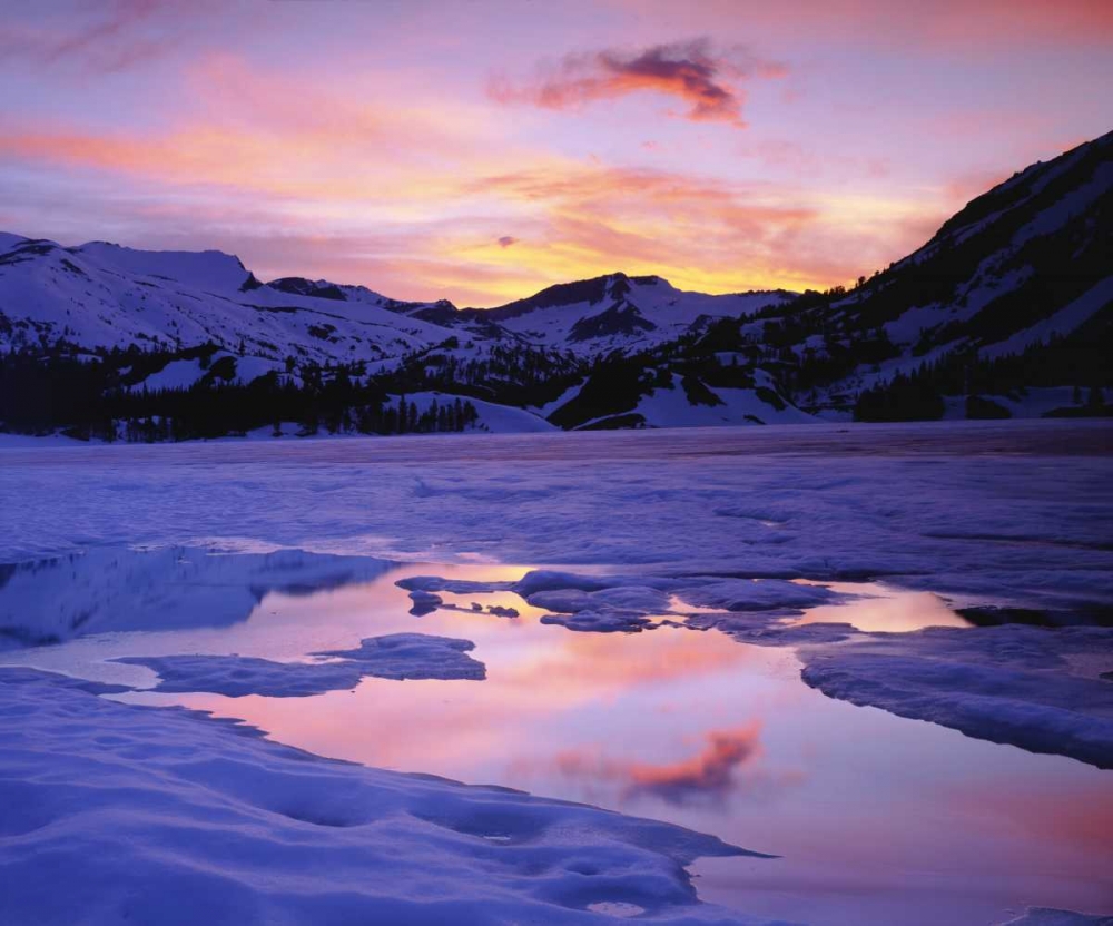CA, Frozen Ellery Lake in the Sierra Nevada art print by Christopher Talbot Frank for $57.95 CAD