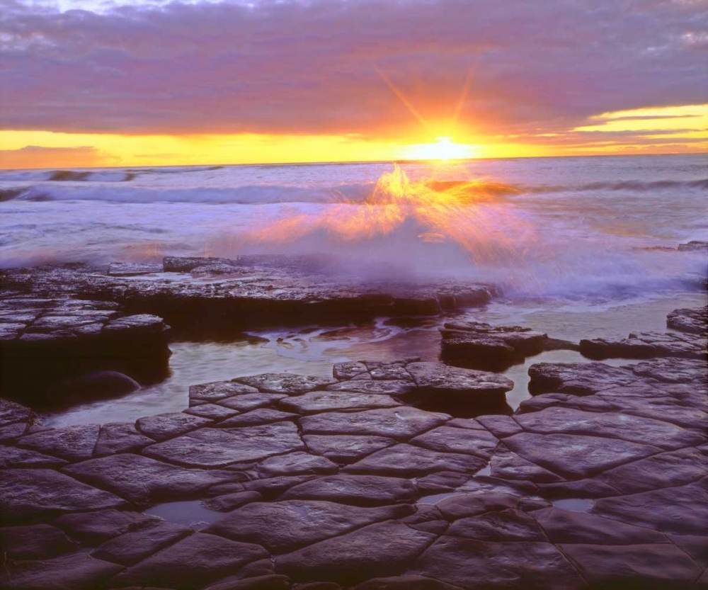 CA, San Diego, Sunset Cliffs tide pools at Sunset art print by Christopher Talbot Frank for $57.95 CAD