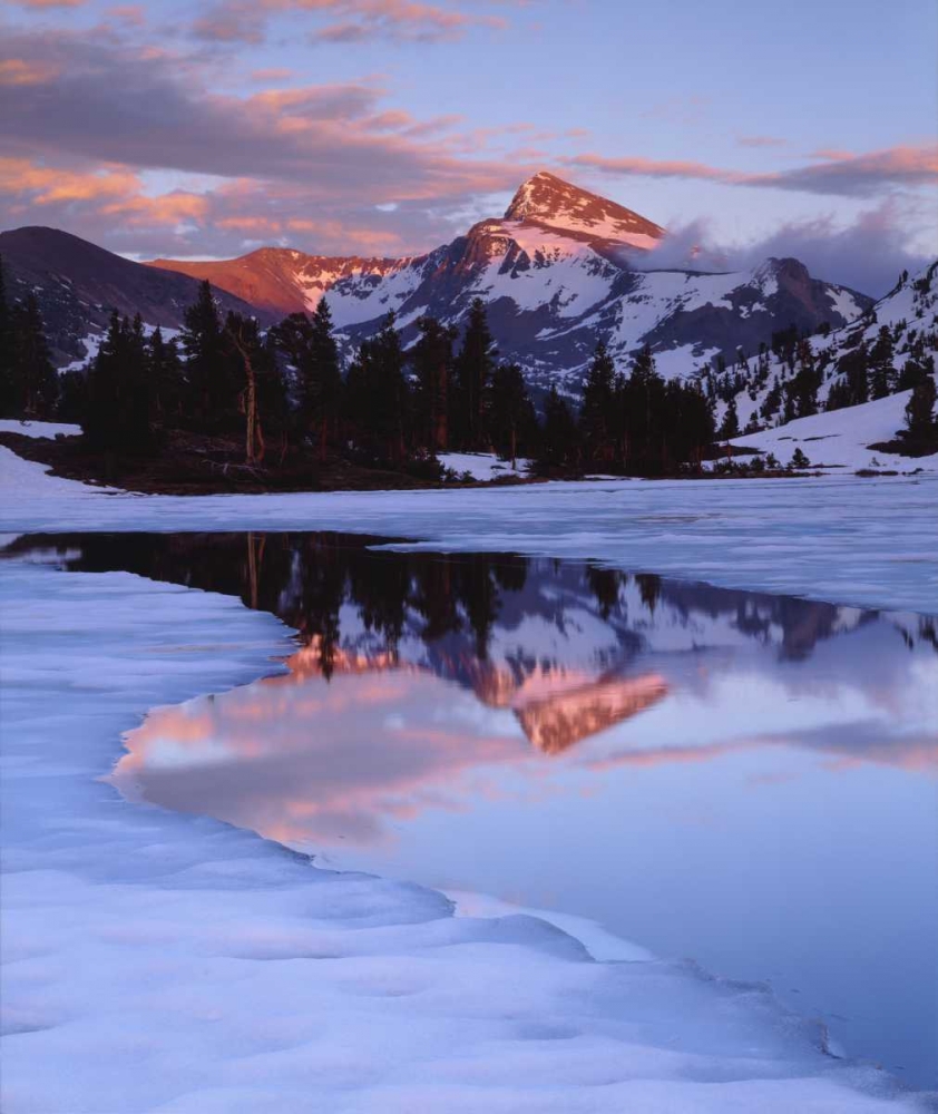 CA, Sierra Nevada Mt Dana at sunset and lake art print by Christopher Talbot Frank for $57.95 CAD