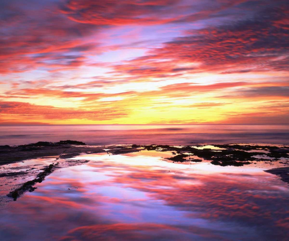 CA, Tide pools at sunset at Sunset Cliffs art print by Christopher Talbot Frank for $57.95 CAD