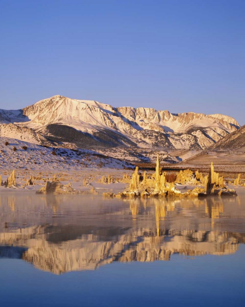 California Hills and tufas reflect in Mono lake art print by Dennis Flaherty for $57.95 CAD