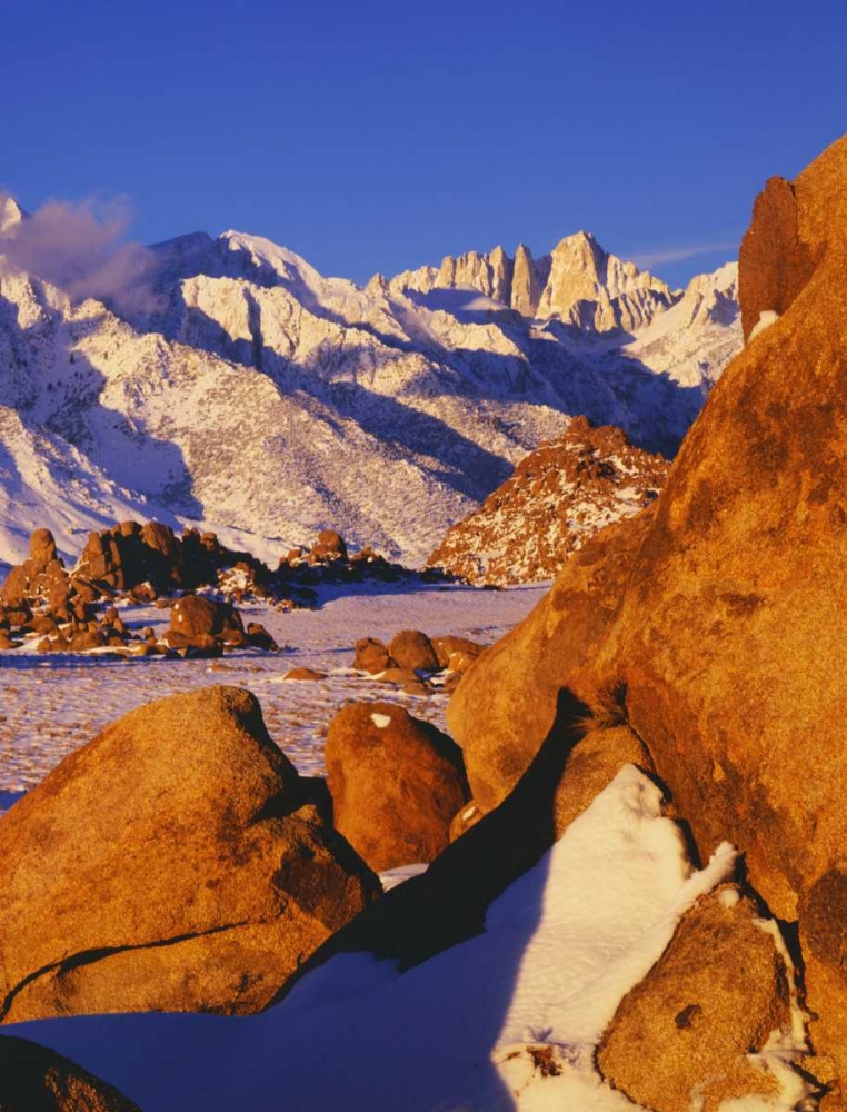 CA, Sierra Nevada Mt Whitney and Lone Pine peak art print by Dennis Flaherty for $57.95 CAD