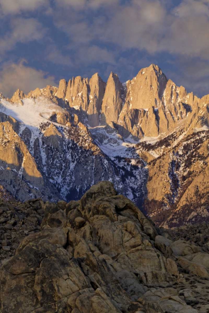 CA, Sunrise on Mt Whitney view from Alabama Hills art print by Dennis Flaherty for $57.95 CAD