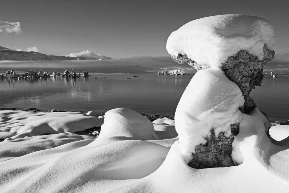 USA, California, Mono Lake Snow-covered tufa art print by Dennis Flaherty for $57.95 CAD