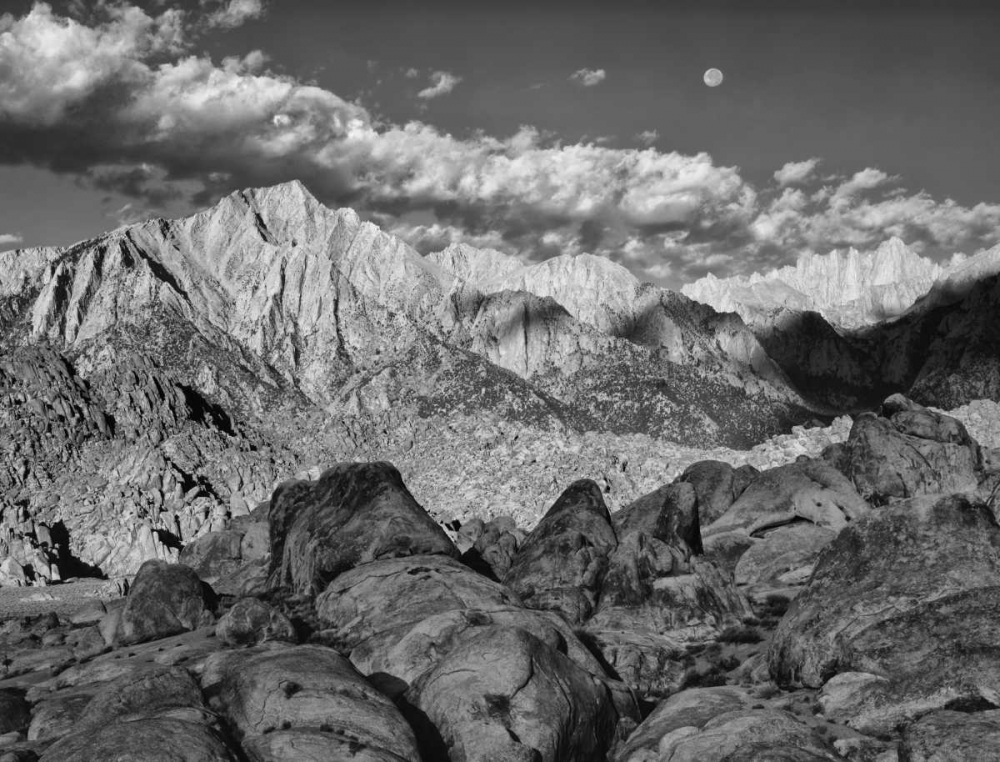 California, Sierra Nevada Moon above Mt Whitney art print by Dennis Flaherty for $57.95 CAD