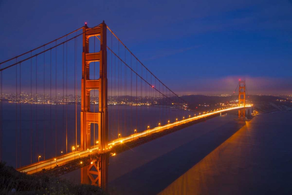CA, San Francisco Golden Gate Bridge at night art print by Jim Zuckerman for $57.95 CAD