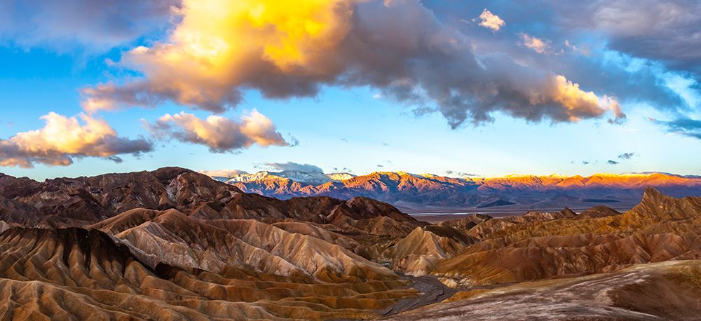 USA-California-Badlands National Park Panoramic of Zabriskie Point desert formations art print by Jaynes Gallery for $57.95 CAD