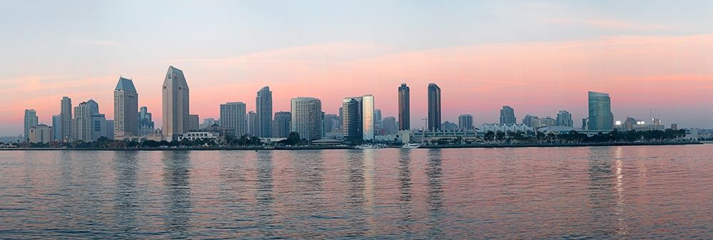 California-San Diego Panorama of the San Diego skyline as seen from the Coronado peninsula art print by Julie Eggers for $57.95 CAD