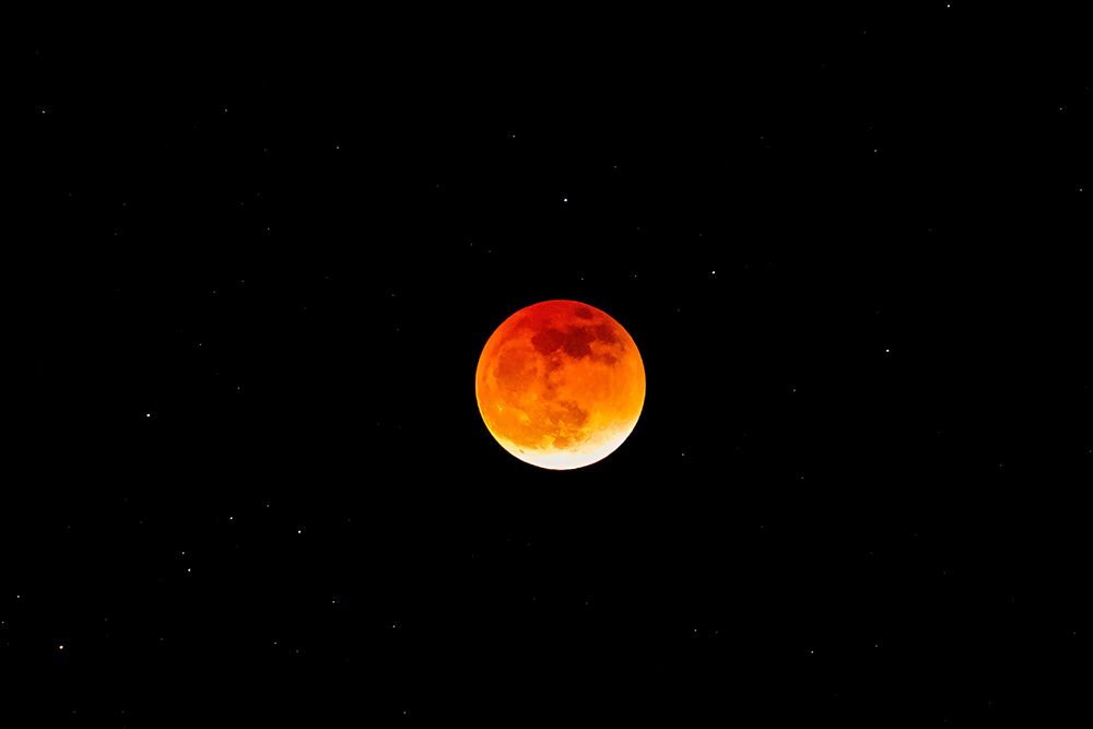 Lunar Blood Moon Eclipse-May 15-2022 art print by Russ Bishop for $57.95 CAD