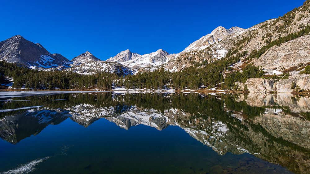 Sierra peaks reflected in Long Lake-Little Lakes Valley-John Muir Wilderness-California-USA art print by Russ Bishop for $57.95 CAD