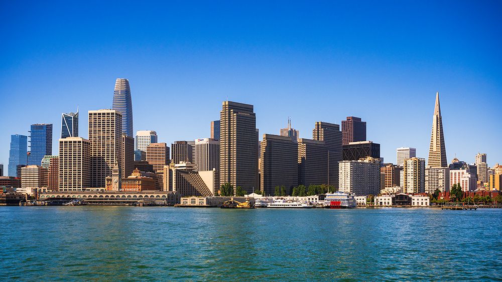 Downtown San Francisco from the San Francisco Bay, California, USA art print by Russ Bishop for $57.95 CAD