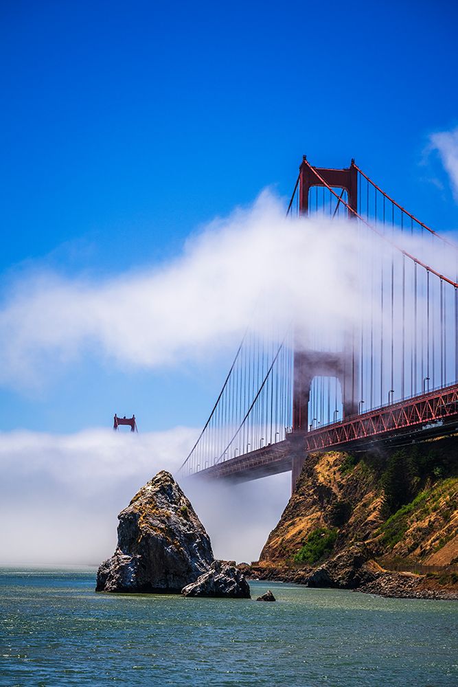 The Golden Gate Bridge surrounded by fog, San Francisco, California, USA art print by Russ Bishop for $57.95 CAD