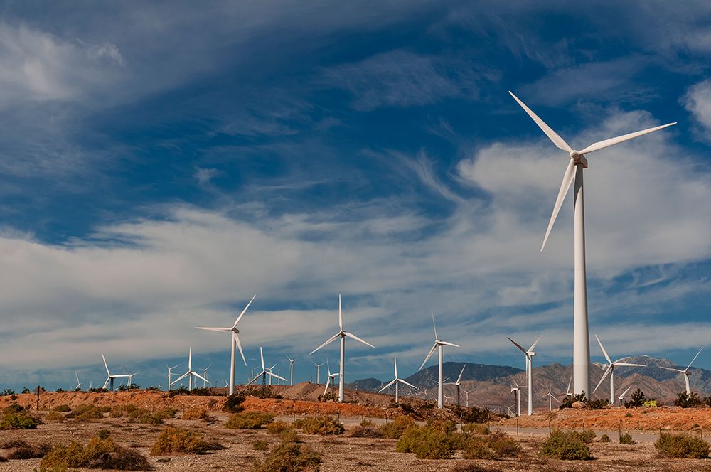 Rows of windmills on a wind farm Palm Springs-California art print by Sergio Pitamitz for $57.95 CAD
