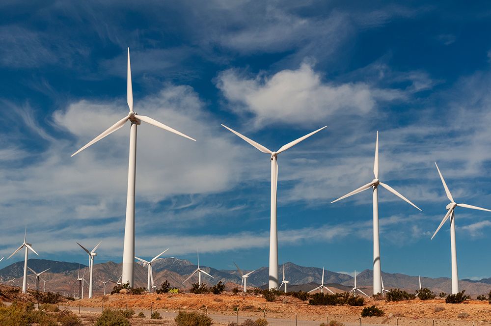 Rows of windmills on a wind farm Palm Springs-California art print by Sergio Pitamitz for $57.95 CAD