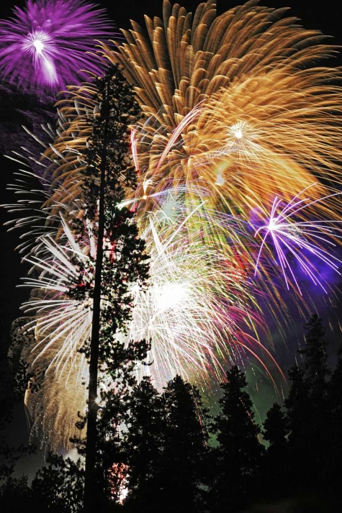 CO, Frisco Spectacular July 4th fireworks art print by Fred Lord for $57.95 CAD