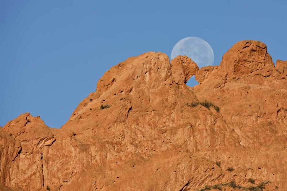 CO, Colorado Springs Moon sets behind formations art print by Don Grall for $57.95 CAD