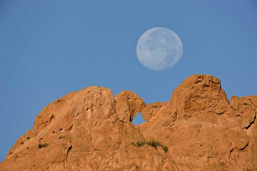CO, Colorado Springs Moon sets behind formations art print by Don Grall for $57.95 CAD