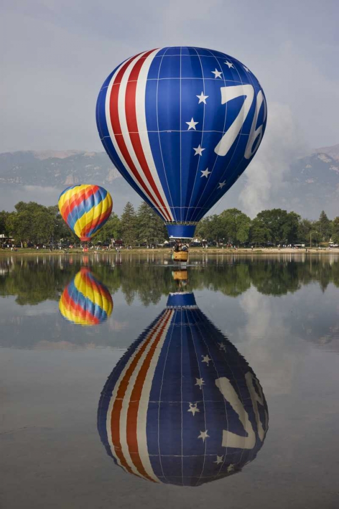 CO Hot air balloons over Prospect Lake art print by Don Grall for $57.95 CAD