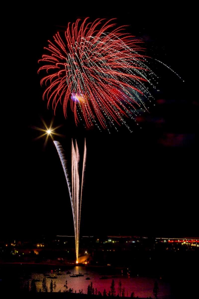 Colorado, Frisco Fireworks display on July 4th art print by Fred Lord for $57.95 CAD