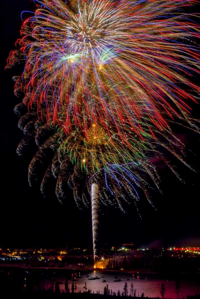 Colorado, Frisco Fireworks display on July 4th art print by Fred Lord for $57.95 CAD