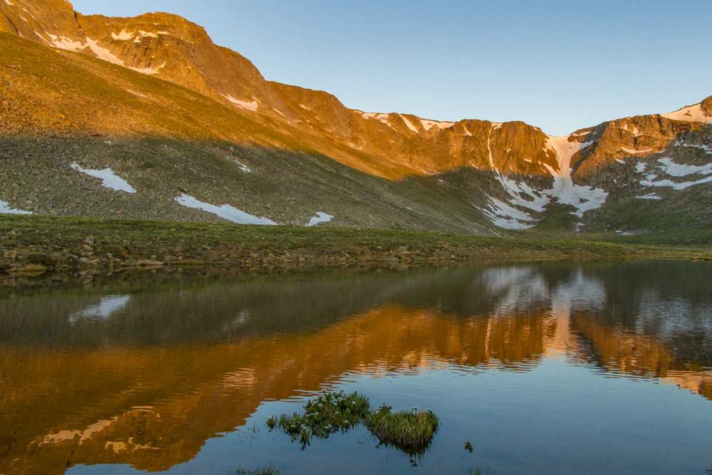 CO, Mt Evans Summit Lake reflection at sunrise art print by Cathy and Gordon Illg for $57.95 CAD